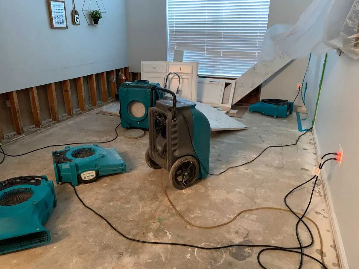 Dehumidifier in flood-cut room for Water Extraction & Removal in Montclair